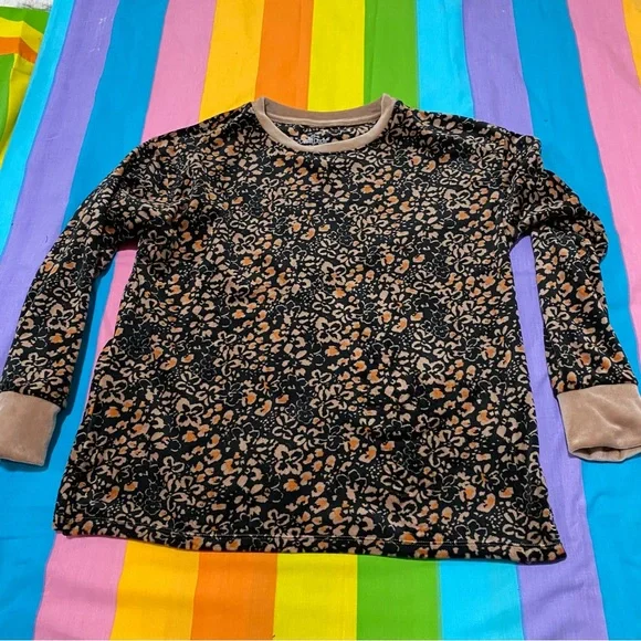 Cuddl Duds Thick Velvet Velour Sweater Longsleeve Shirt w/ Thumb Holes Petite M - Picture 8 of 11